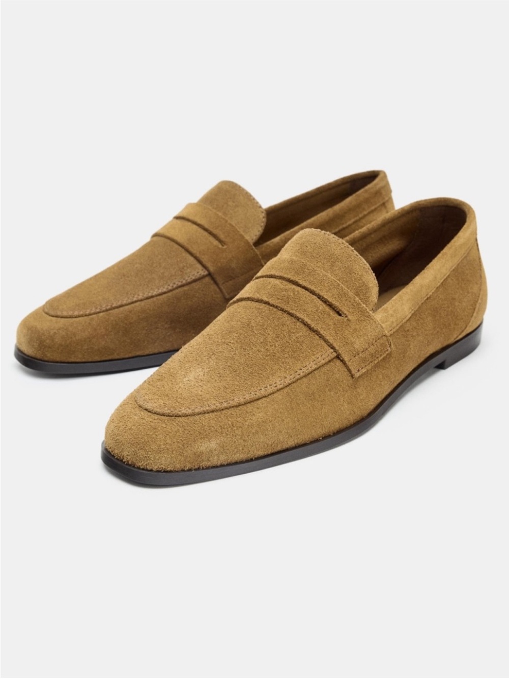 Zara FLAT SPLIT SUEDE
LOAFERS Sand Brown Tan Penny
Loafers Slip On Mule Size 9 - Picture 10 of 10
